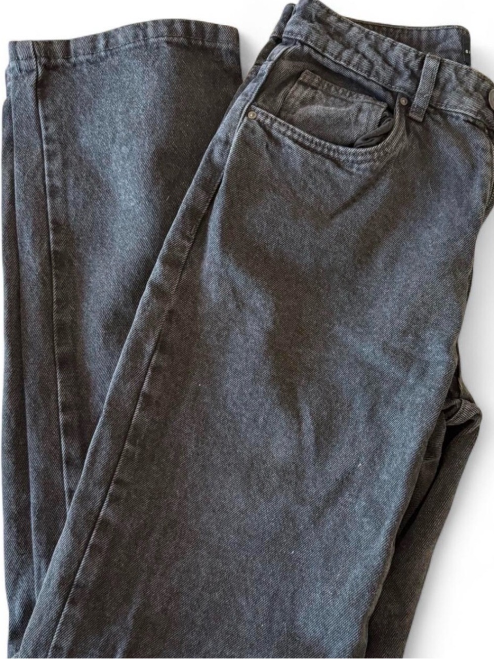 New without Tags Cotton On Women’s Washed Black High-Waisted Long Straight Jeans